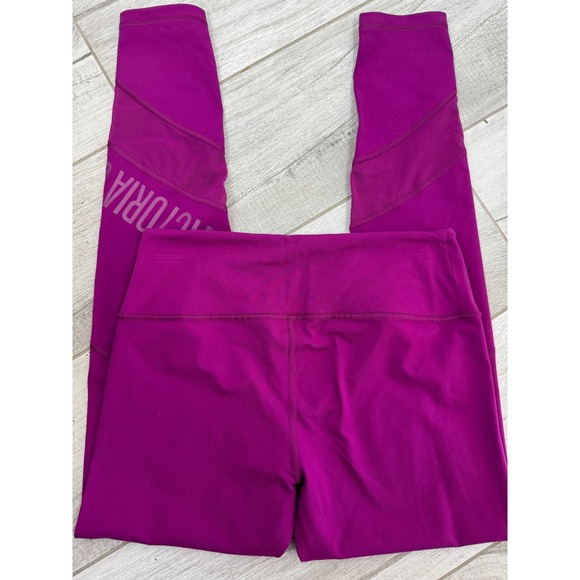 Victoria Sport Knockout Leggings Purple Mesh Panels Athleisure Workout Medium - Picture 5 of 6